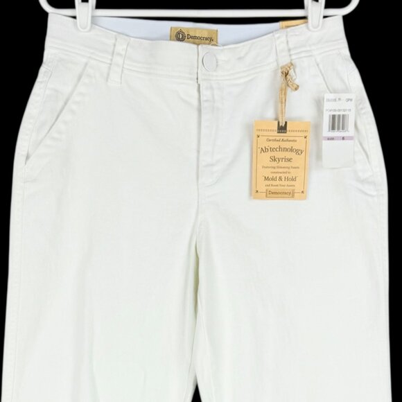 Democracy Women's Ab Technology Skyrise Booty Lift White Denim Pants Size 6 NWT - Picture 3 of 12